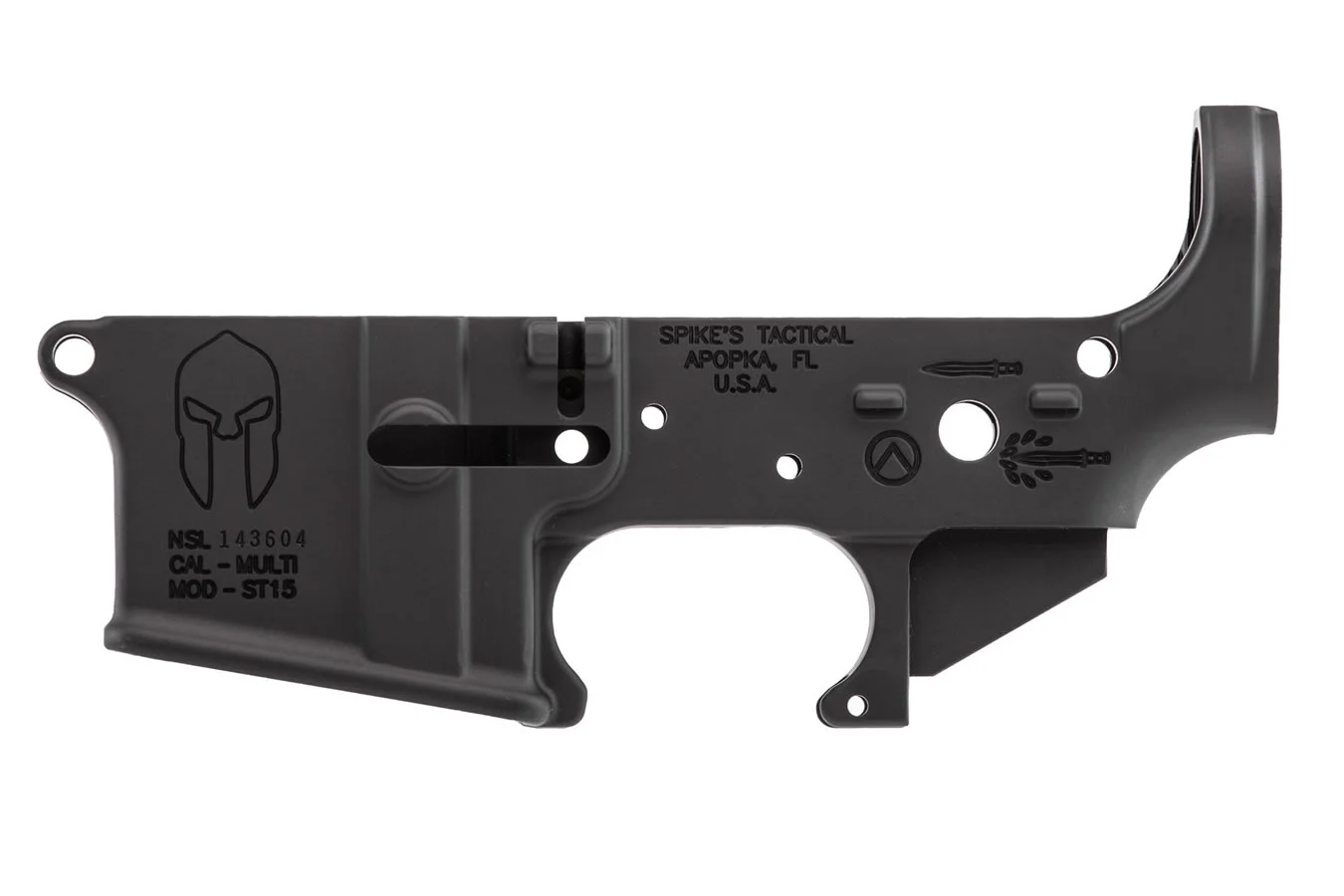 Ambush Tactical Stripped AR-15 Lower Receiver, Multi-Cal, Black Ambush Tactical