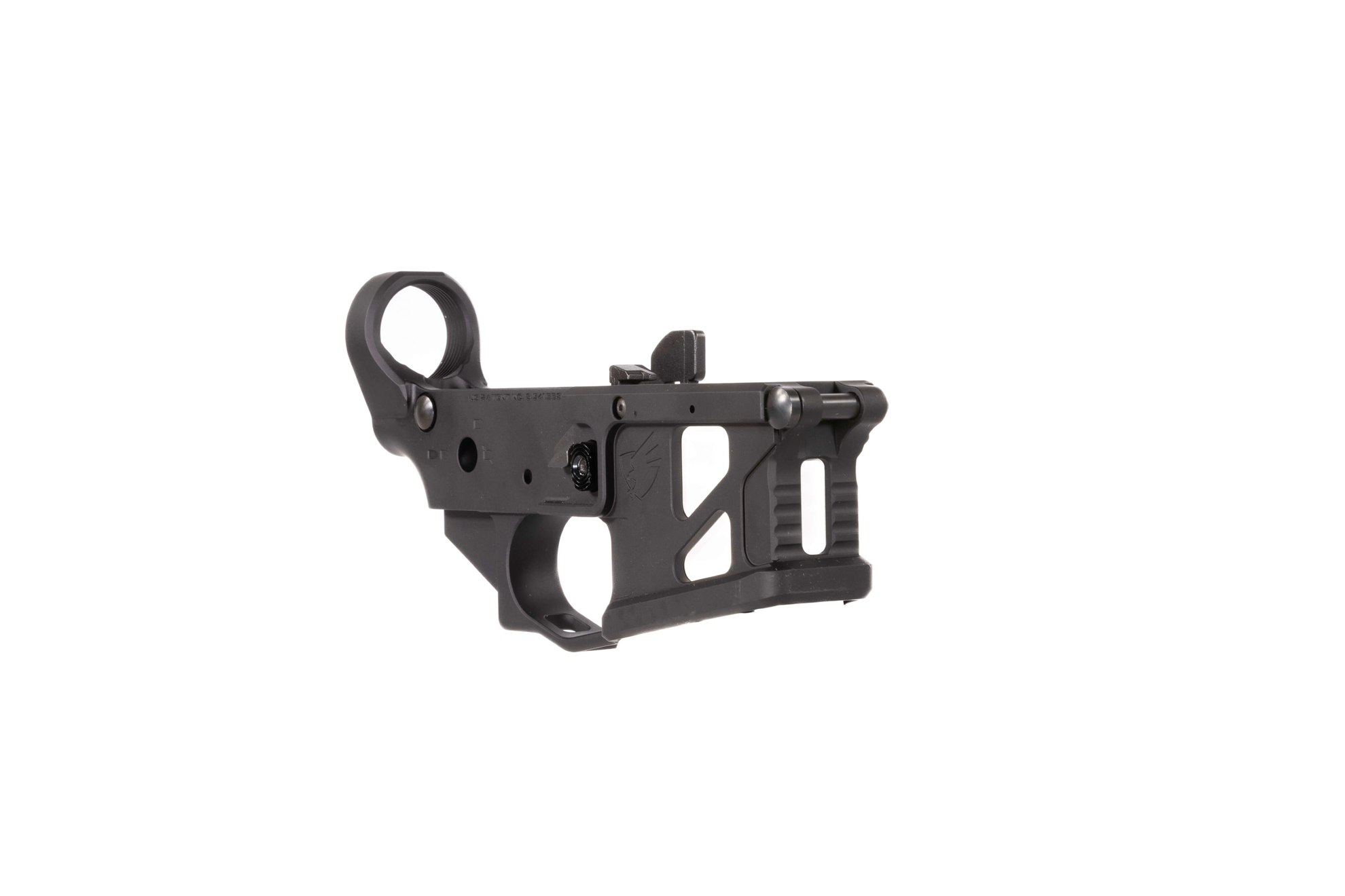 American Defense UIC Stripped Lower 5.56/.223, Take Down/Pivot Pins, Black American Defense