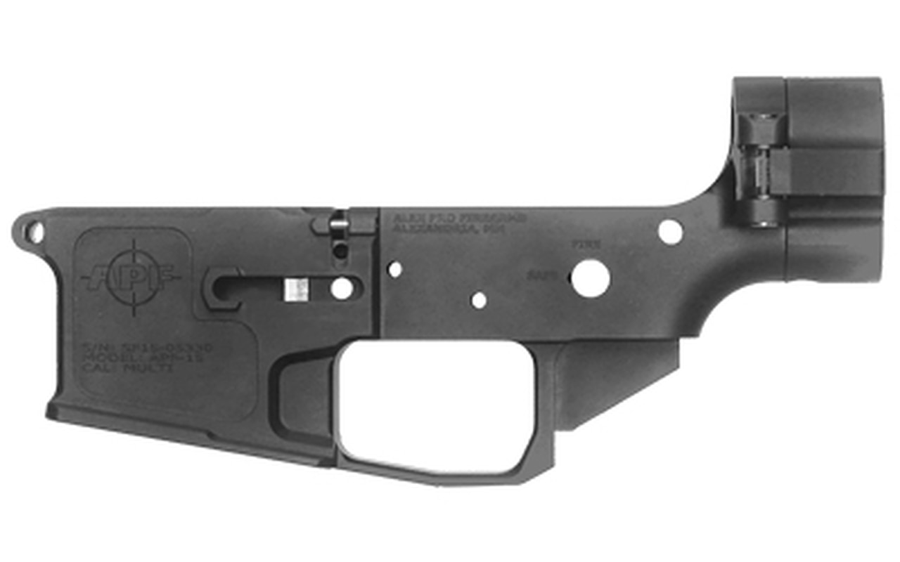 APF Side-Folding AR-15 Stripped Lower, Includes Carbine Buffer, Billet, Black Alex Pro Firearms
