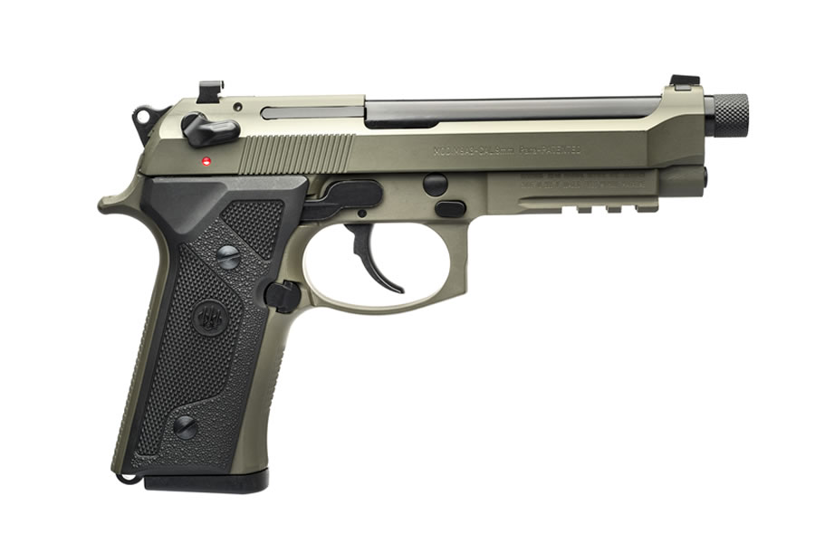 Beretta M9A3 9mm DA/SA Pistol with Green Frame and Black Grips
