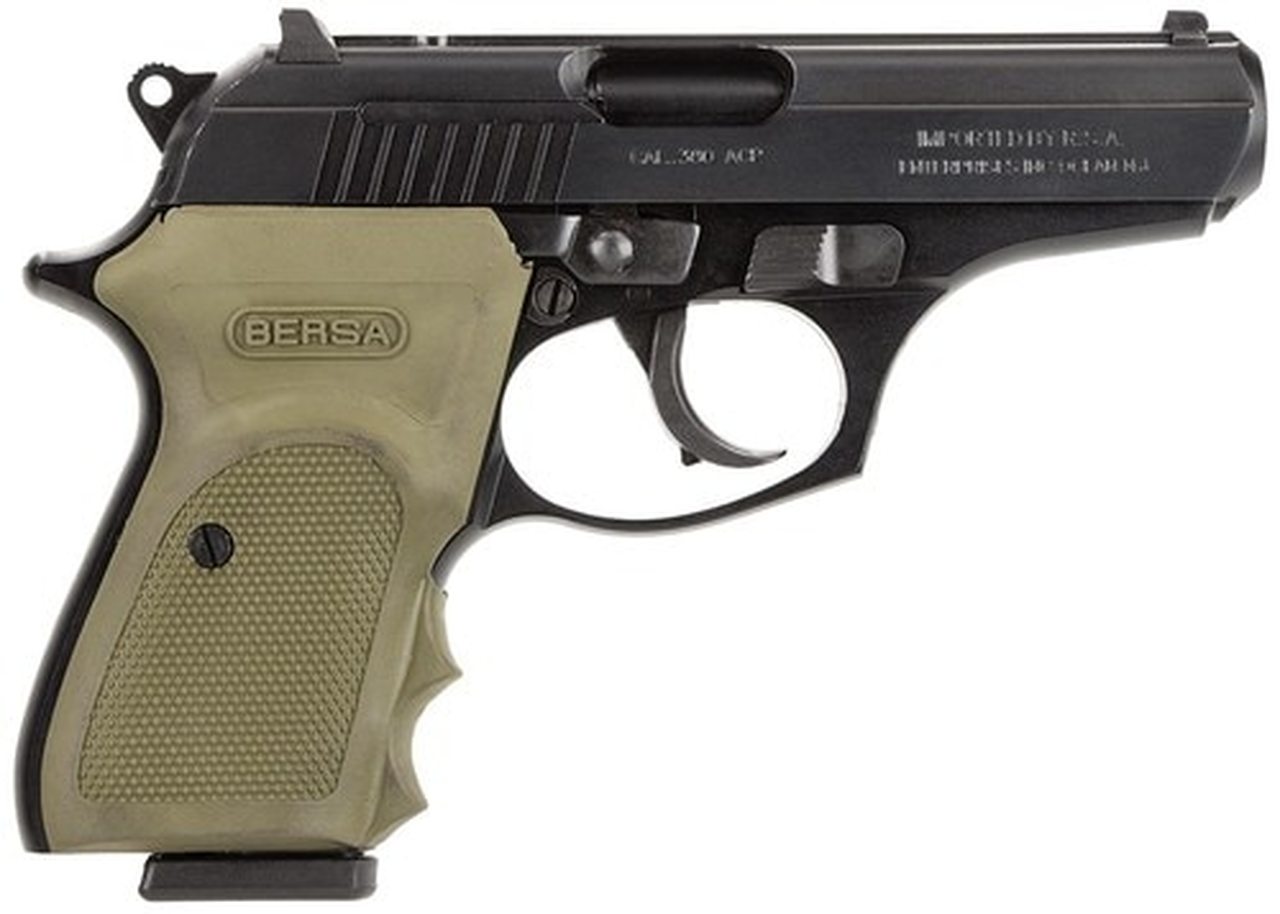 Bersa Thunder Combat, 380 ACP, 8 Rd Mag, Hard Case, OD Green Grips
