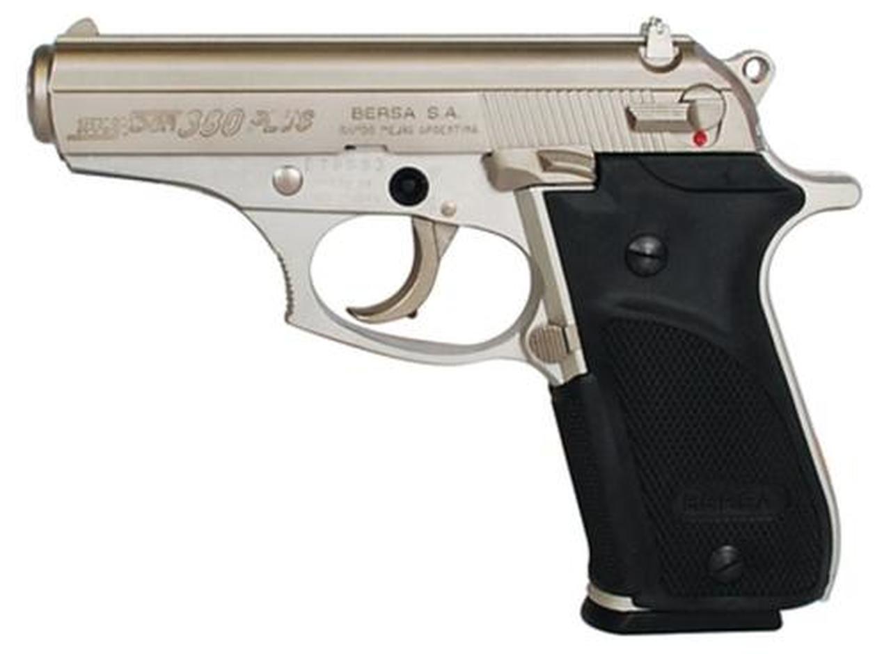 Bersa Thunder Plus .380 ACP, 3.5" Barrel, Nickel Finish, 15rd Mag Bersa