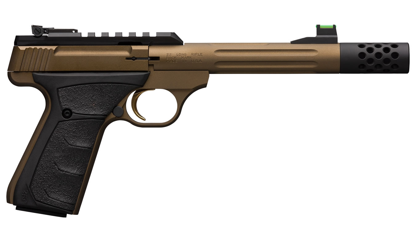 Browning Buck Mark Plus Speed 22LR Rimfire Pistol with Bronze Cerakote Finish