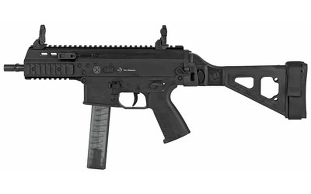 B&T APC9 Pro 9mm, 6.9" Barrel, Folding SB Tactical Brace, Adj. Sights, Black, 30rd