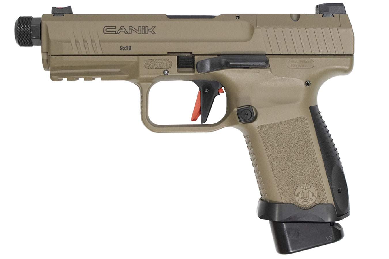 Canik TP9 Elite Combat 9mm, 4.8" Barrel, Flat Dark Earth, 15rd Canik
