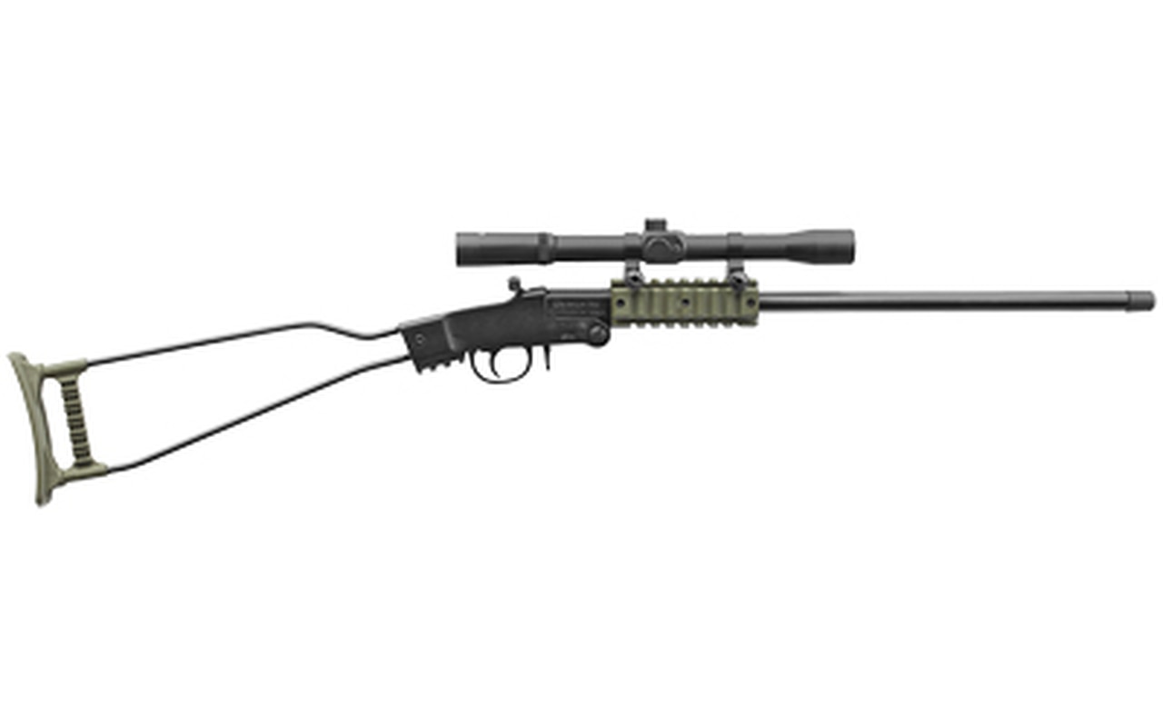 Chiappa Little Badger Rifle 22LR Black/OD Green, 16.5" Threaded Barrell, w/ 4X20 Scope Chiappa