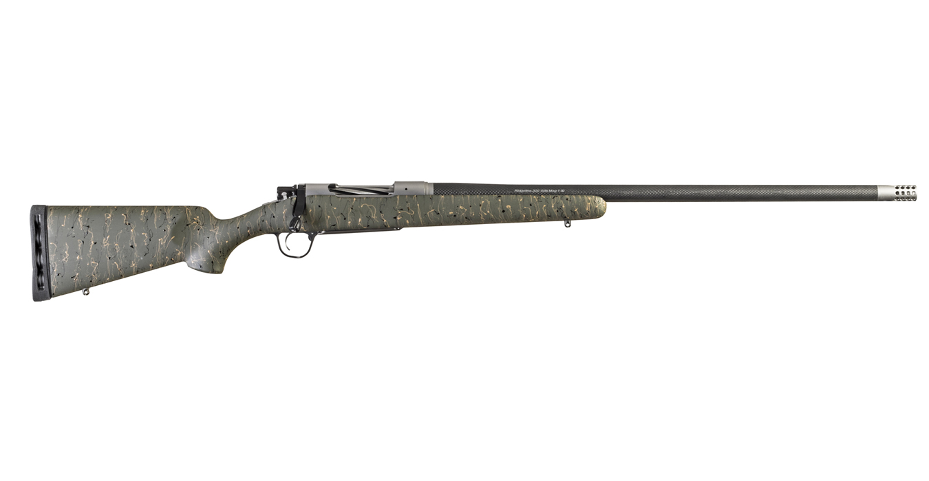 Christensen Arms Ridgeline 300 Win Mag Bolt-Action Rifle with Green, Black and Tan Stock