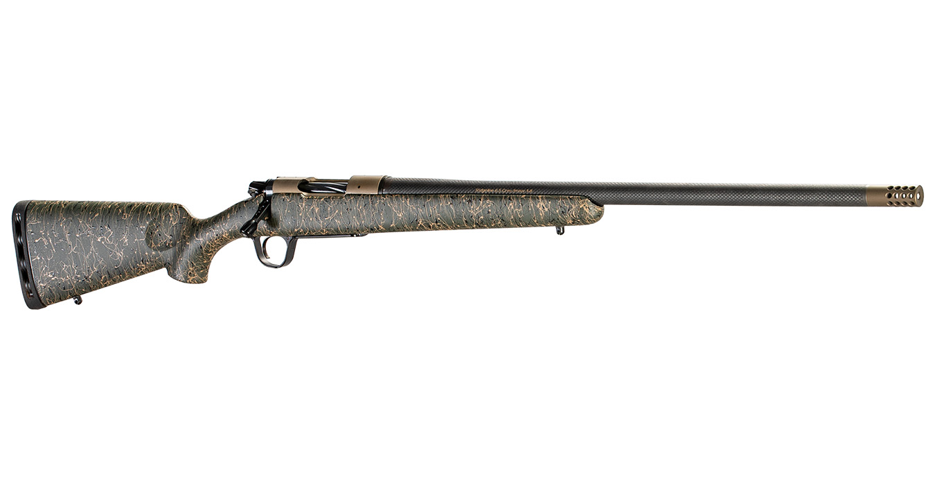 Christensen Arms Ridgeline 6.5 PRC Bolt-Action Rifle with Bronze Receiver and Green/Black/Tan Stock