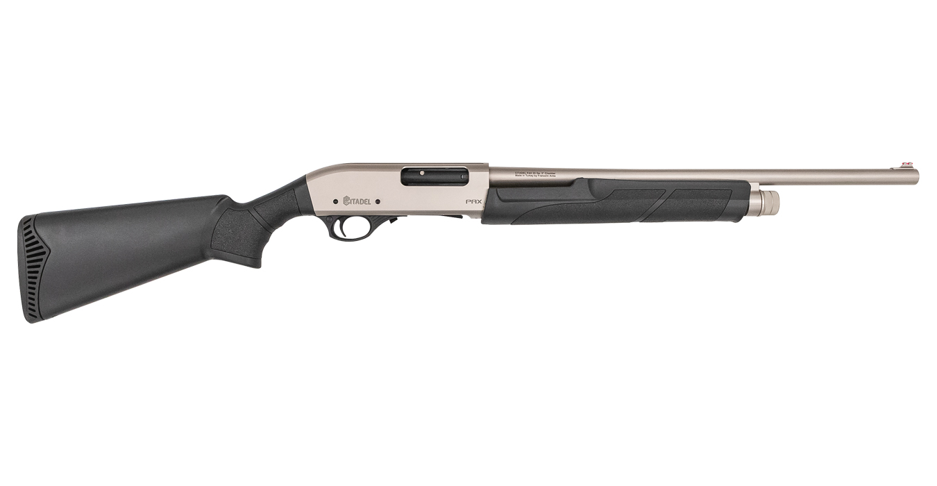 Citadel PAX 20 Gauge Pump-Action Shotgun with Nickel Finish and Fiber Optic Front Sight
