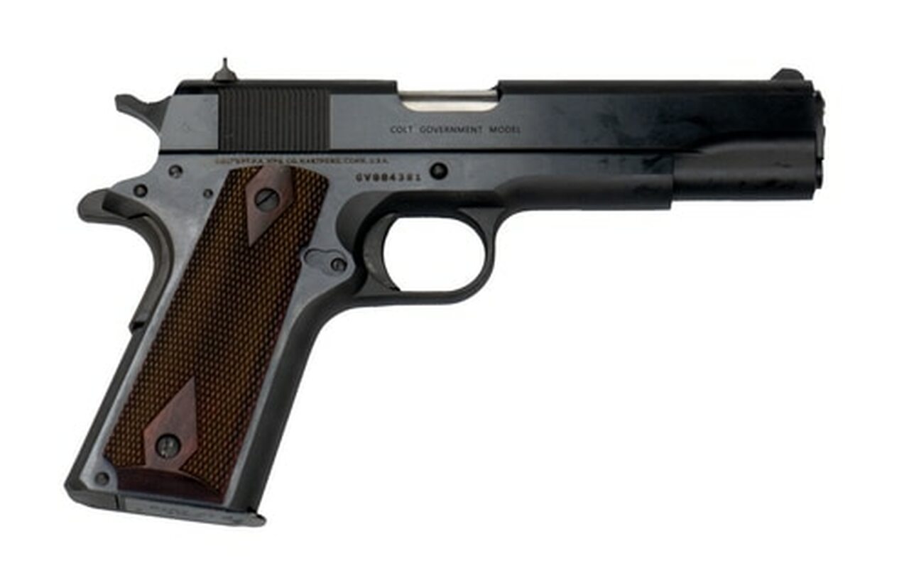 Colt 1911 Series 70 Govt 45 ACP 5" Barrel Double Diamond Rosewood Grip 7rd Mag Colt