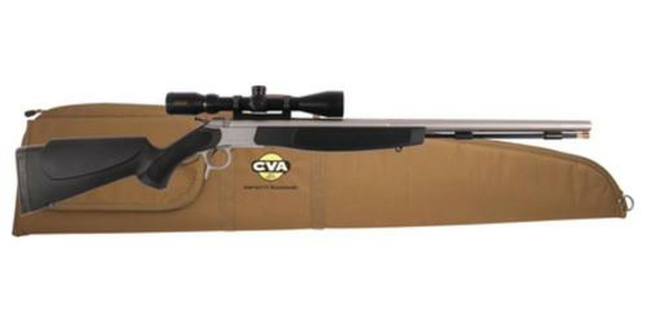 CVA Optima v2 209 Magnum Series .50 Caliber 26" Stainless Steel Fluted Barrel Black Stock KonusPro 3-9x40 Scope Padded Case