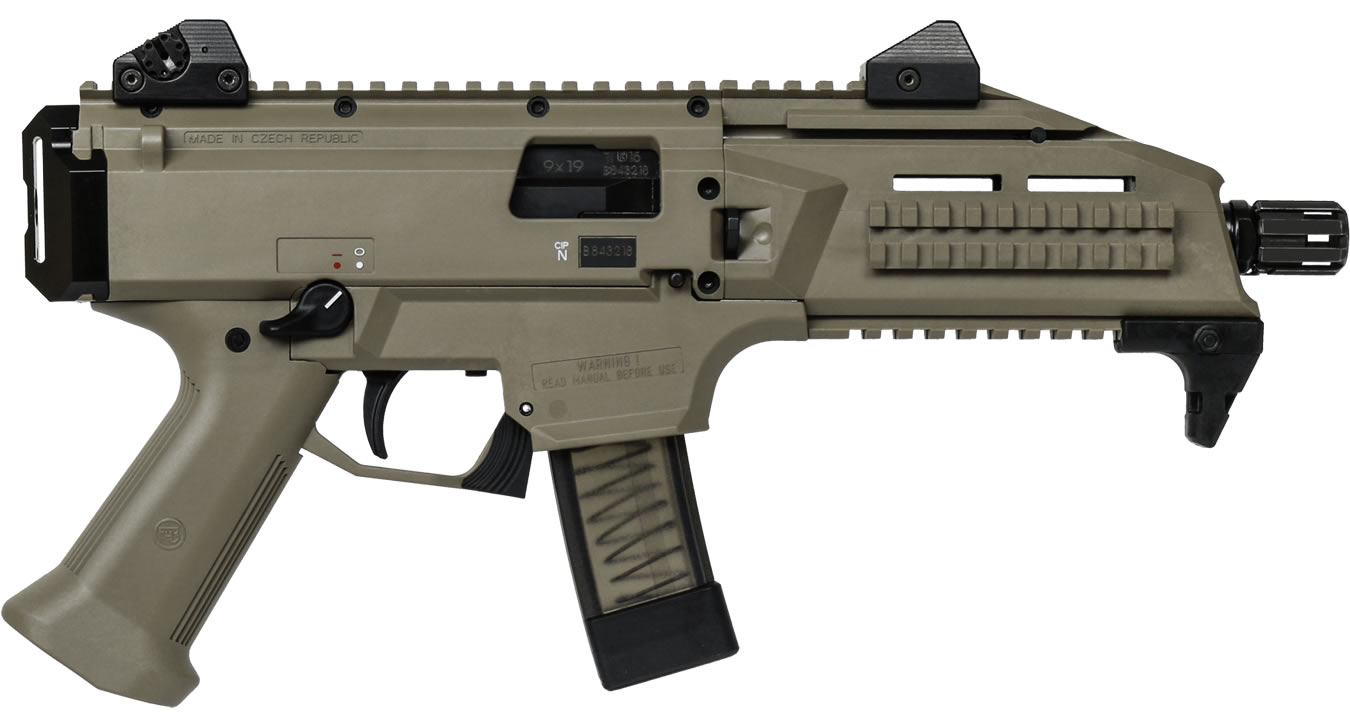 CZ Scorpion EVO 3 S1 9mm Flat Dark Earth (FDE) Centerfire Pistol