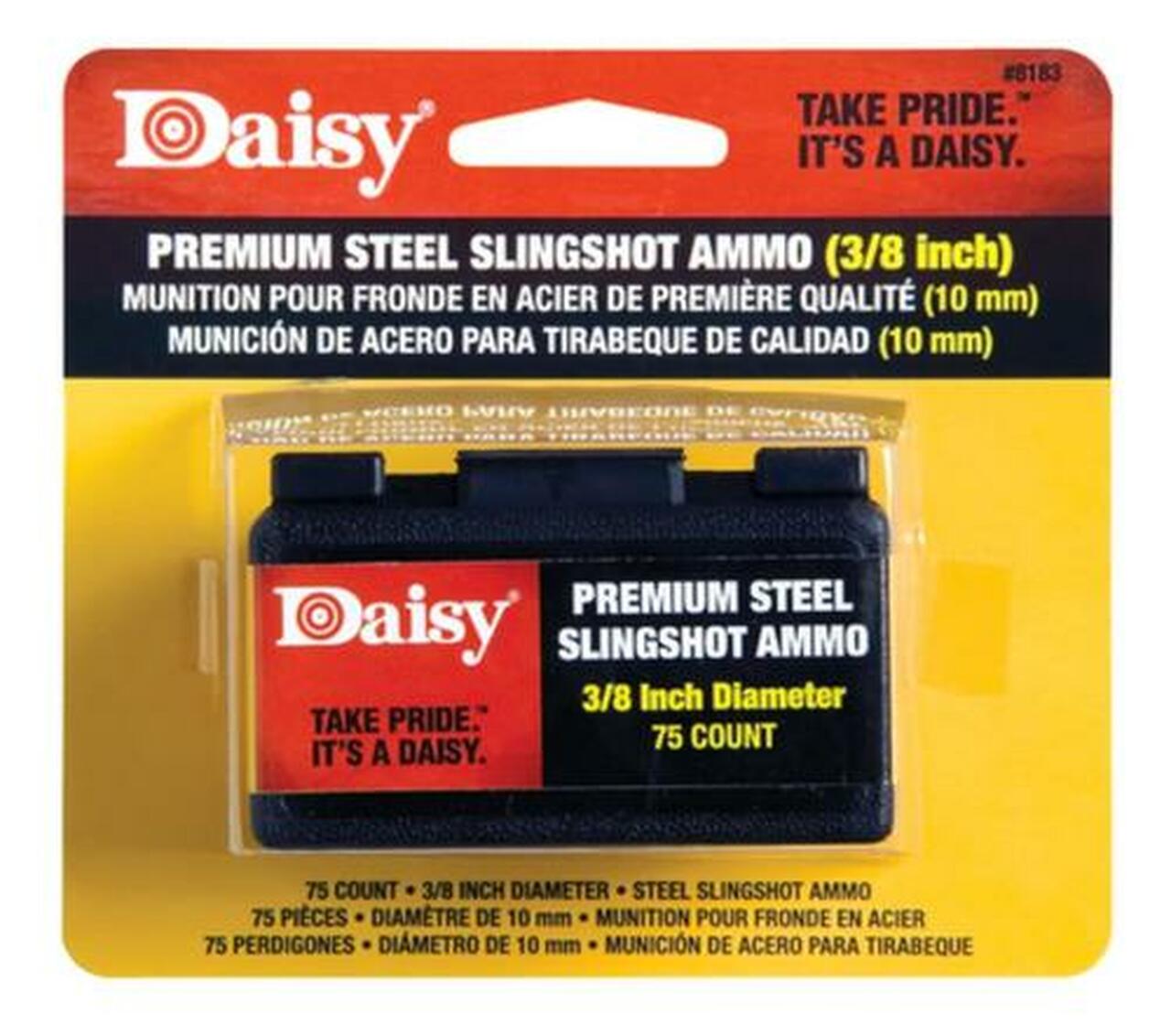 Daisy Steel Slingshot Ammunition .375 Inch 75 Per Pack