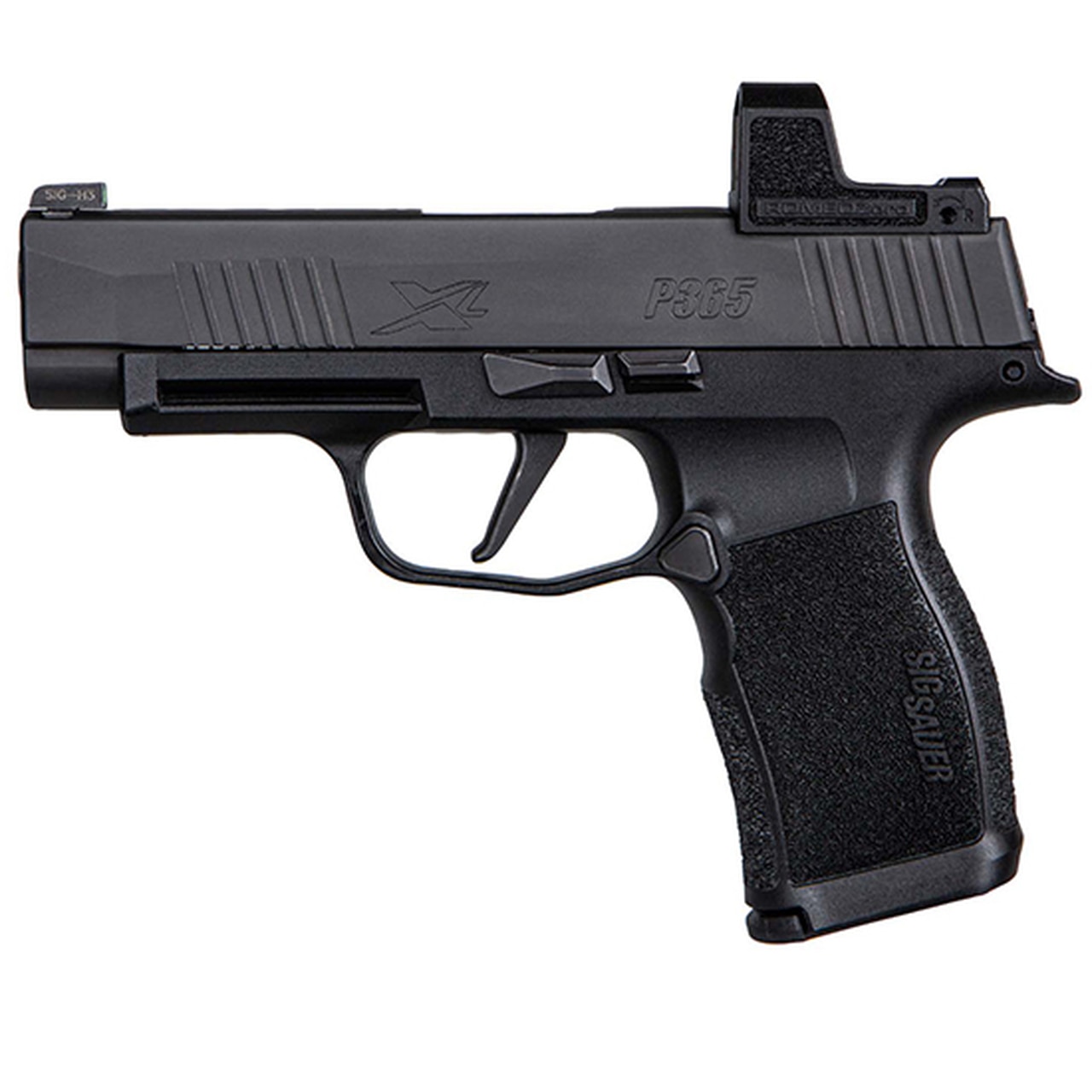 *D*Sig P365 XL Compact 9mm, 3.7" Barrel, Polymer, Black, Romeo Zero Reflex Optic, 2x12rd Sig Sauer
