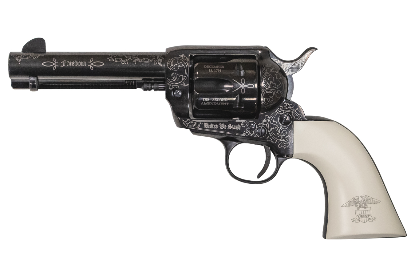 Emf Co GWII Freedom Revolver 357 Magnum with 4.75 Inch Barrel and Custom Engraving