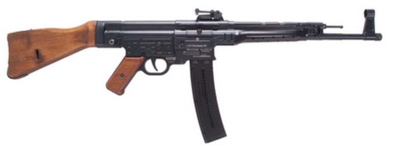 German Schmeisser STG44 Carbine, 16", 22LR, Wood Stock, 25 Rnd Mag, Wood Crate Case