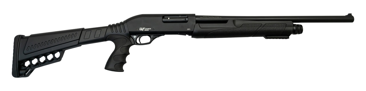 Gforce GFPG3 Pump-Action 12 Ga, 20" Barrel, 3", Pistol Grip, Polymer, Black, 4rd