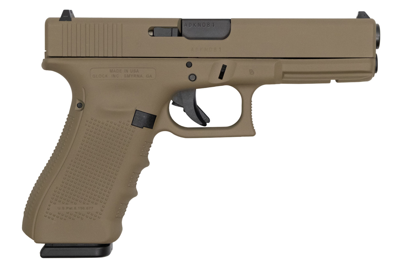 Glock 17 Gen4 9mm 17-Round Pistol with Cerakote FDE Finish (Made in USA)