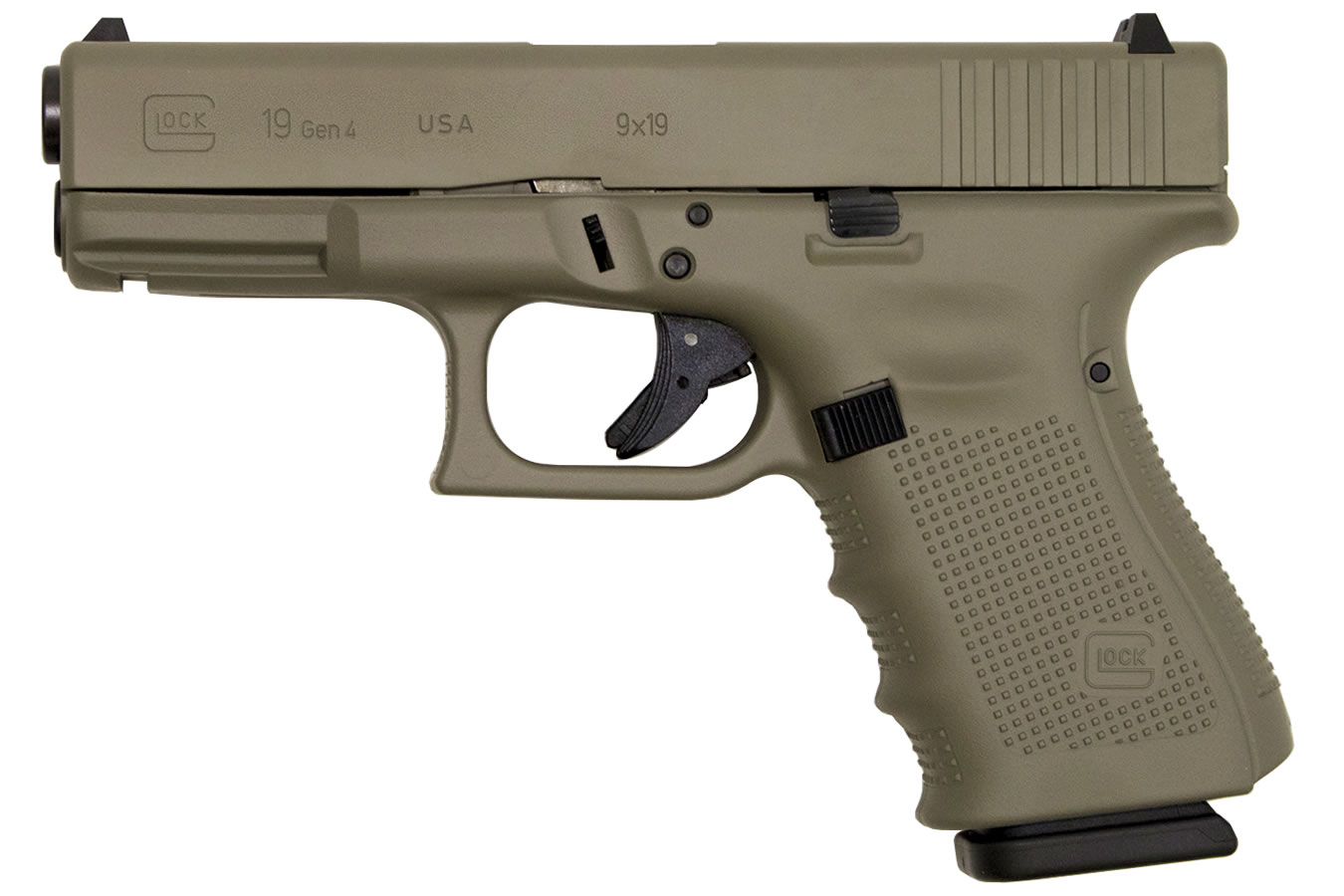 Glock 19 Gen4 9mm 15-Round Pistol with Elite Sand Cerakote Finish