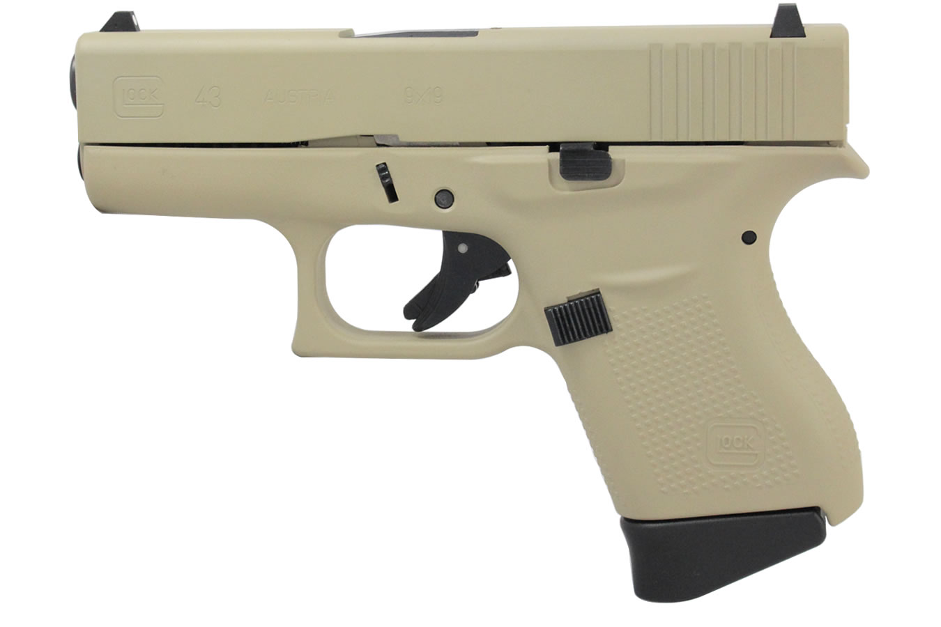 Glock 43 9mm Desert Sand Single Stack Pistol
