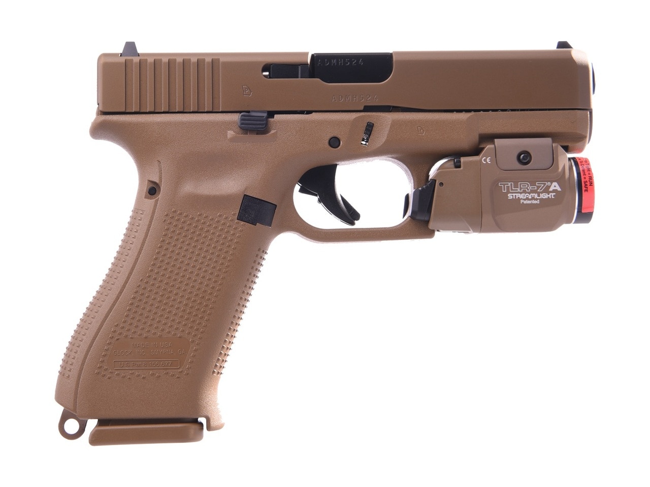 GLOCK G19X G5 9MM 4" BARREL FDE COMBO PACKAGE W/STREAMLIGHT TLR7A FLASHLIGHT