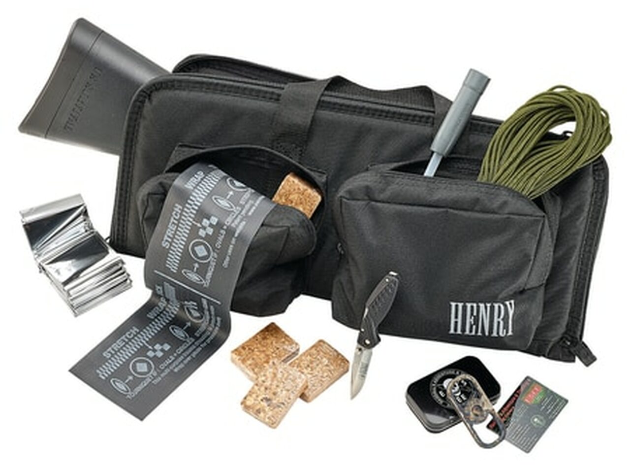Henry U.S. Survival Pack AR-7 Rifle Plus Gear 22LR 16" Barrel Black Teflon Finish ABS Plastic Stock 8rd Mag Henry Repeating Arms