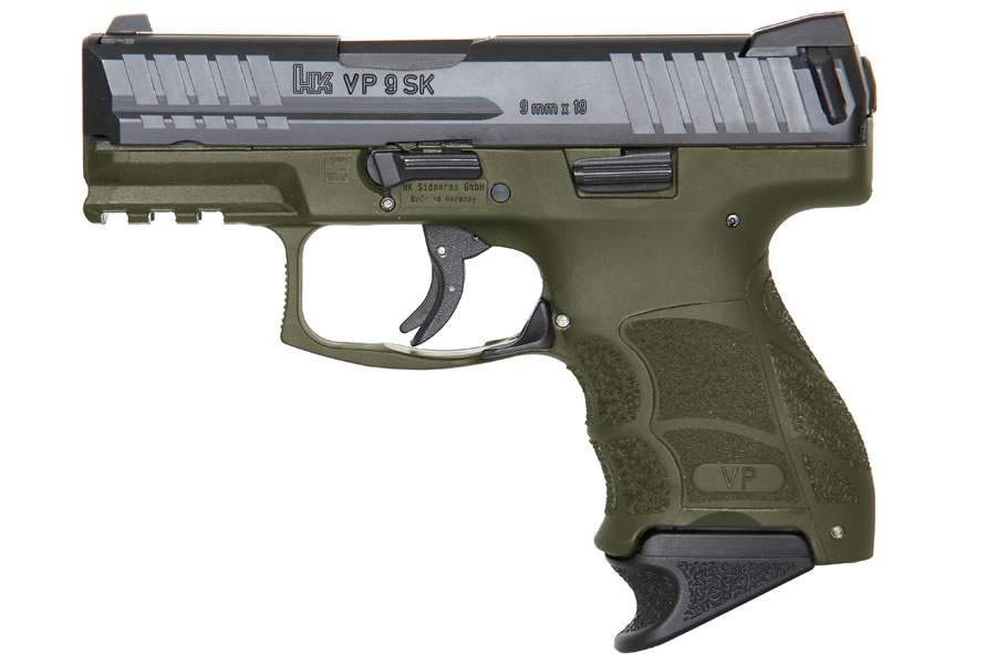 H&K VP9SK 9mm Striker-Fired Pistol with OD Green Frame