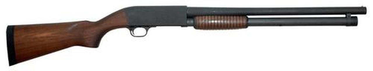 Ithaca Model 37 Defense 12G, 20". 8 Shot Extended, Walnut Stock