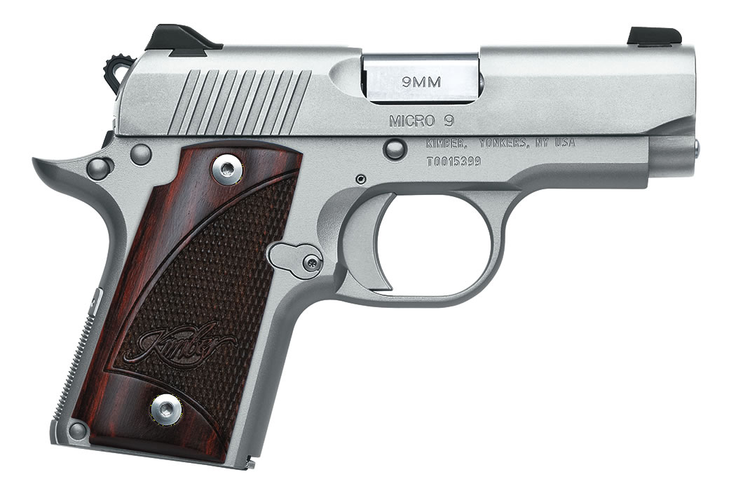 Kimber Micro 9 Stainless 9mm 3" Barrel, Rosewood Grips 6 Rd Mag