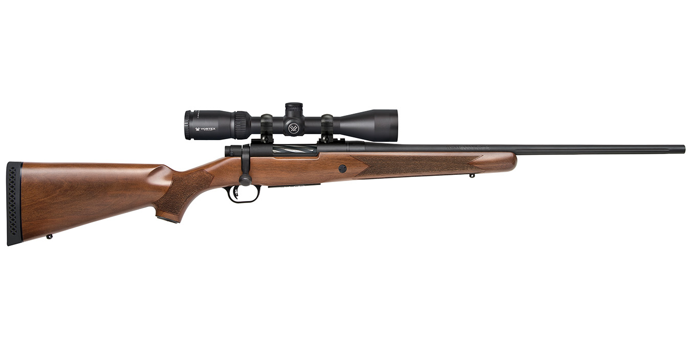Mossberg Patriot 308 Win Bolt-Action Rifle with Vortex Crossfire II 3-9x40mm Scope and Walnut Stock