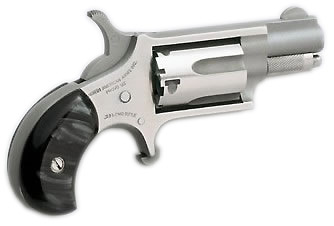 NAA 22 Short Mini-Revolver 1.12" Barrel 5rd Rosewood Grip SS North American Arms