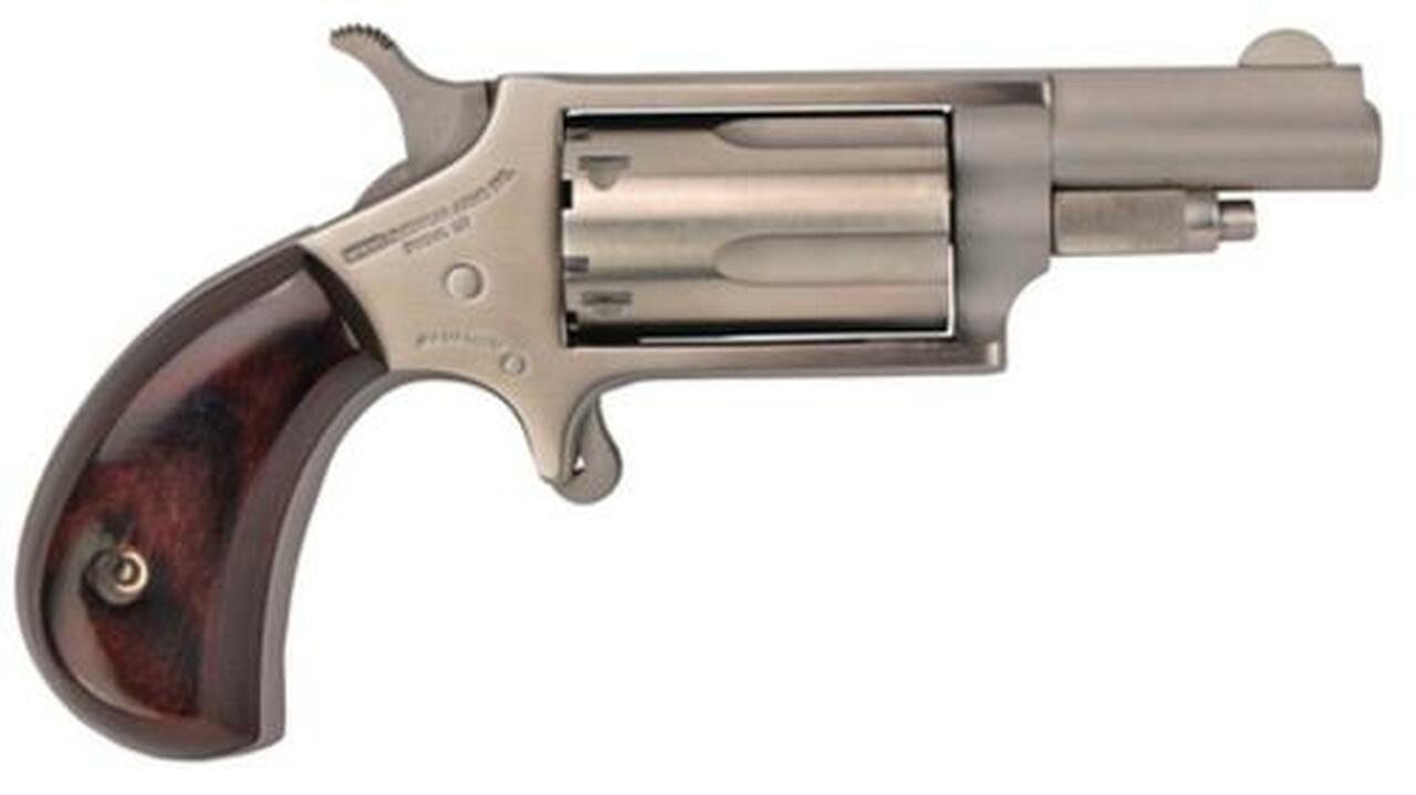 NAA 22MC 22 Mag, 22LR Cylinder 1.62" 5rd Rosewood Grip Matte SS North American Arms