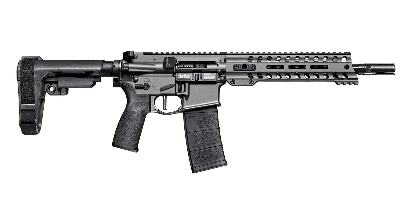 POF Minuteman 5.56mm Semi-Automatic AR15 Pistol with Tungsten Finish
