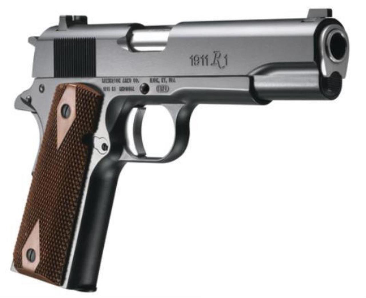 Remington 1911 Model R1 45 ACP, 5" Barrel, Walnut Grips, 7rd Mag Remington