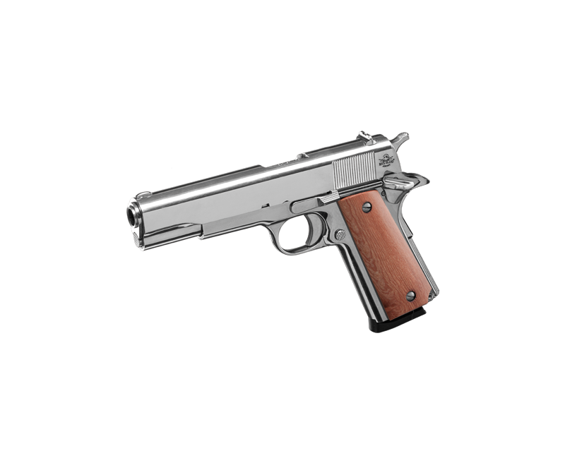 Rock Island Armory 1911-A1 GI Standard 45 ACP 5" Polished Nickel Standard Sights 8 Round Rock Island-Armscor