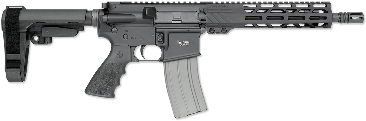 Rock River Arms LAR-15 A4 Pistol 223 Rem,5.56 NATO 10.5" Barrel Black Hogue Rubber SB Tactical Arm Brace