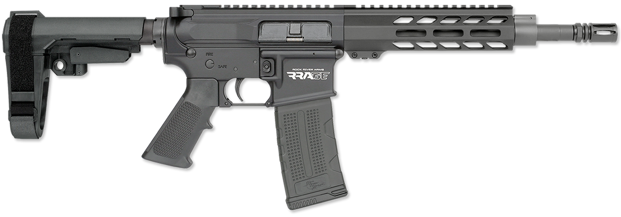 Rock River Arms RRAGE AR-15 Pistol 5.56/223 10.5" Barrel W/SBA3 Brace, 30rd Mag