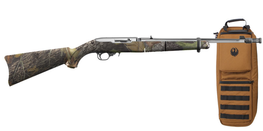 Ruger 10/22 Takedown 22 LR Stainless Autoloading Rifle with Mossy Oak Camo Stock