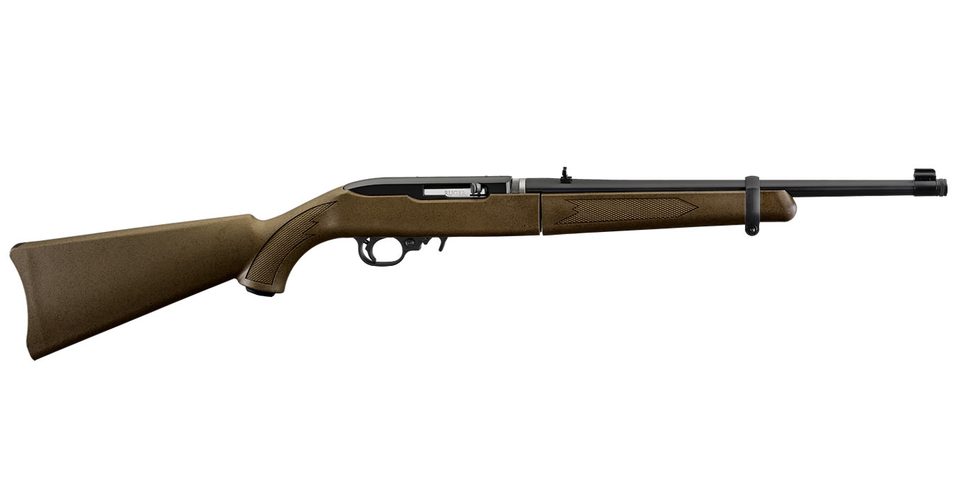 Ruger 10/22 Takedown 22LR Rimfire Rifle with Mica Bronze Synthetic Stock and Threaded
