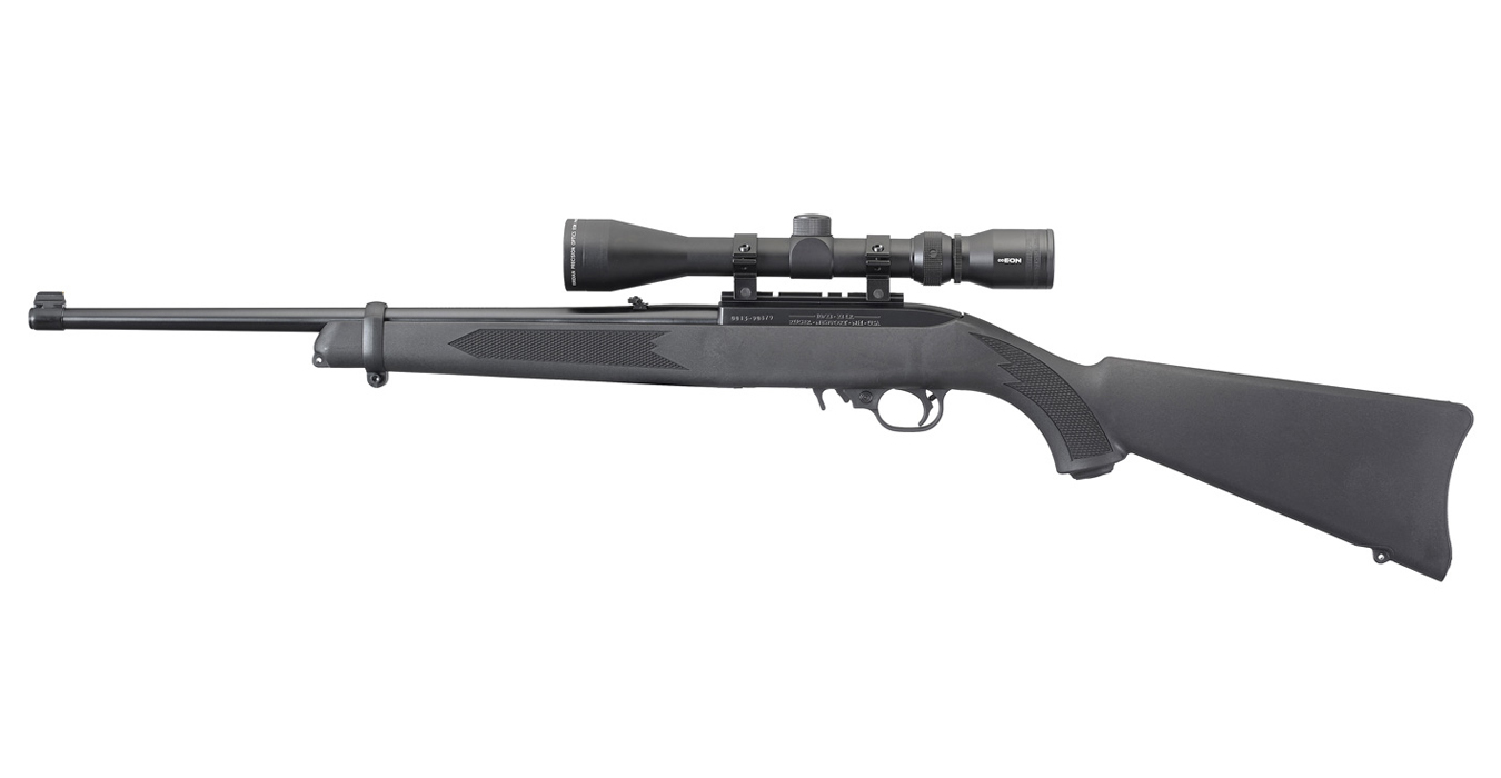 Ruger 10/22 Viridian EON 3-9x40 Scope Combo 22LR, Satin Black, Wood Ruger