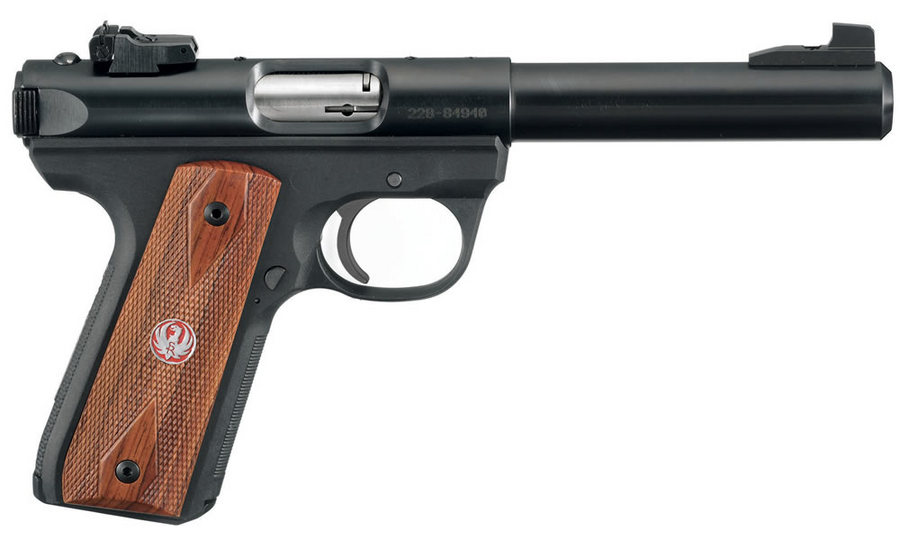 Ruger 22/45 22LR Target Rimfire Pistol with Brown Laminate Grips