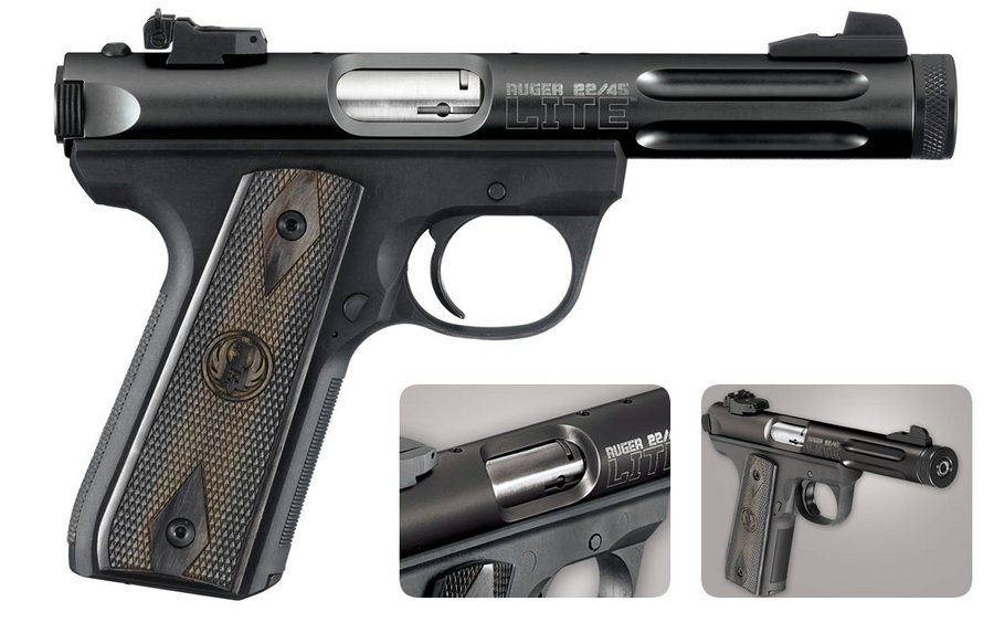 Ruger 22/45 Lite 22LR Rimfire Pistol with Black Laminate Grips