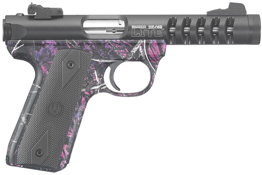 Ruger 22/45 Lite 22LR Rimfire Pistol with Muddy Girl Camo Finish