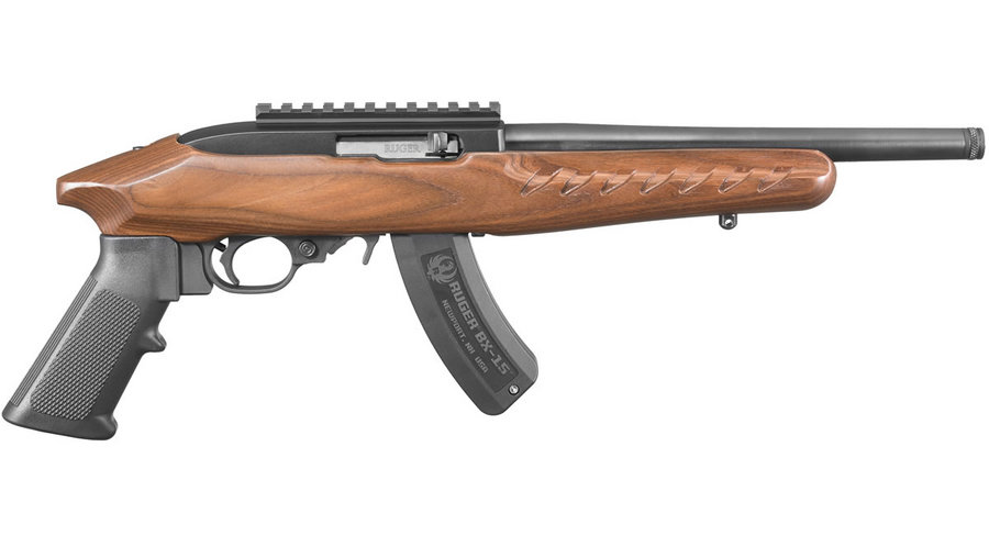 Ruger 22 Charger 22 LR Rimfire Pistol with Brown Laminate Stock