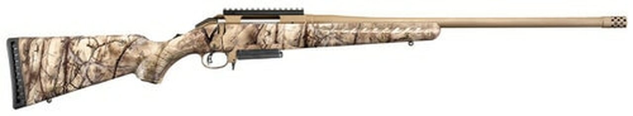 Ruger American Rifle, .450 Bushmaster, 22", GoWild IM Brush Camo, Bronze Cerakote Ruger
