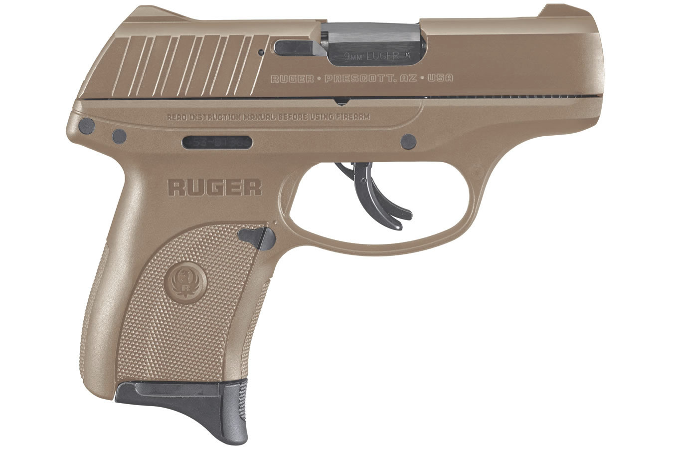 Ruger EC9s 9mm Carry Conceal Pistol with Flat Dark Earth Cerakote Finish