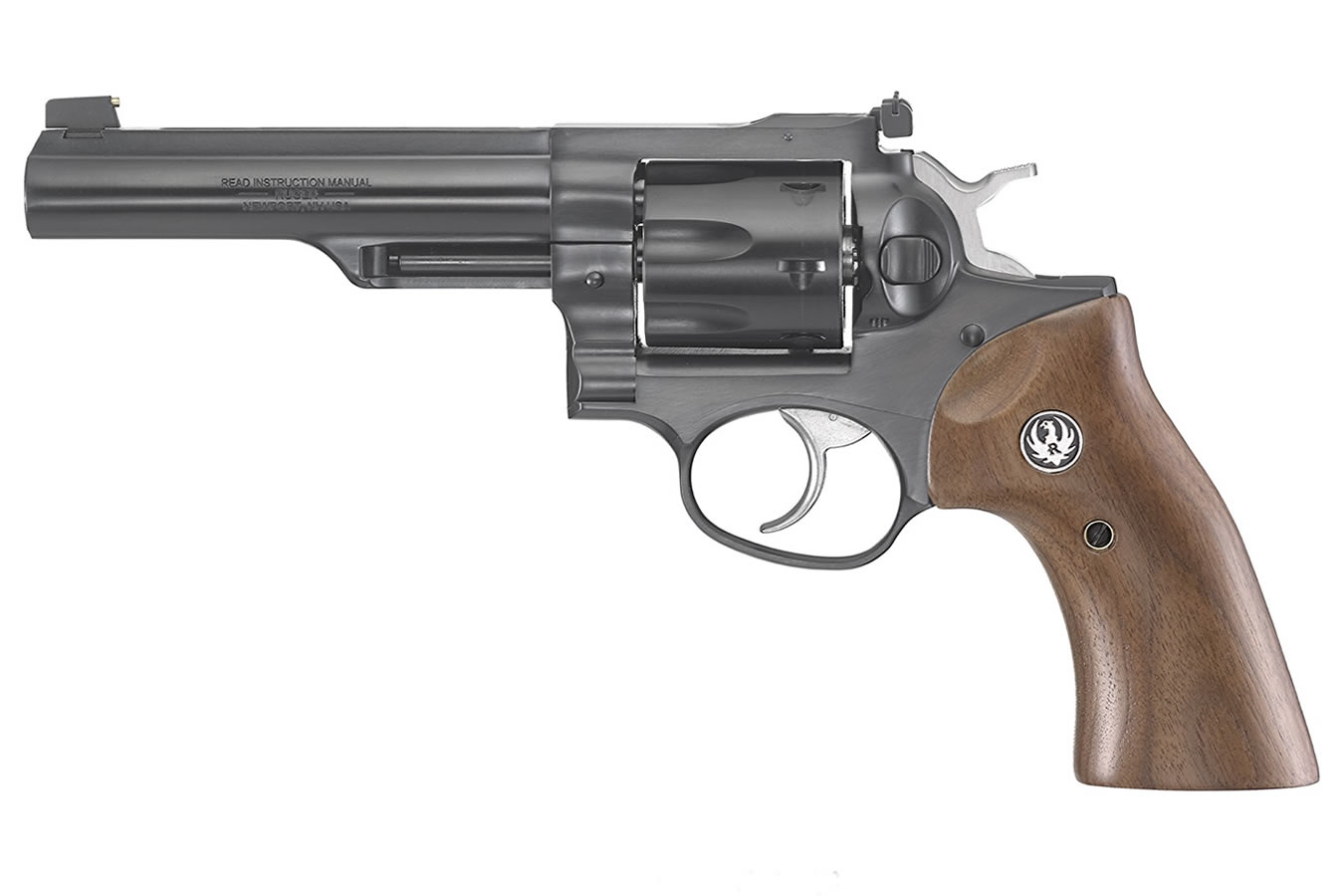 Ruger GP100 327 Federal Mag Double-Action Revolver with Smooth Walnut Grips