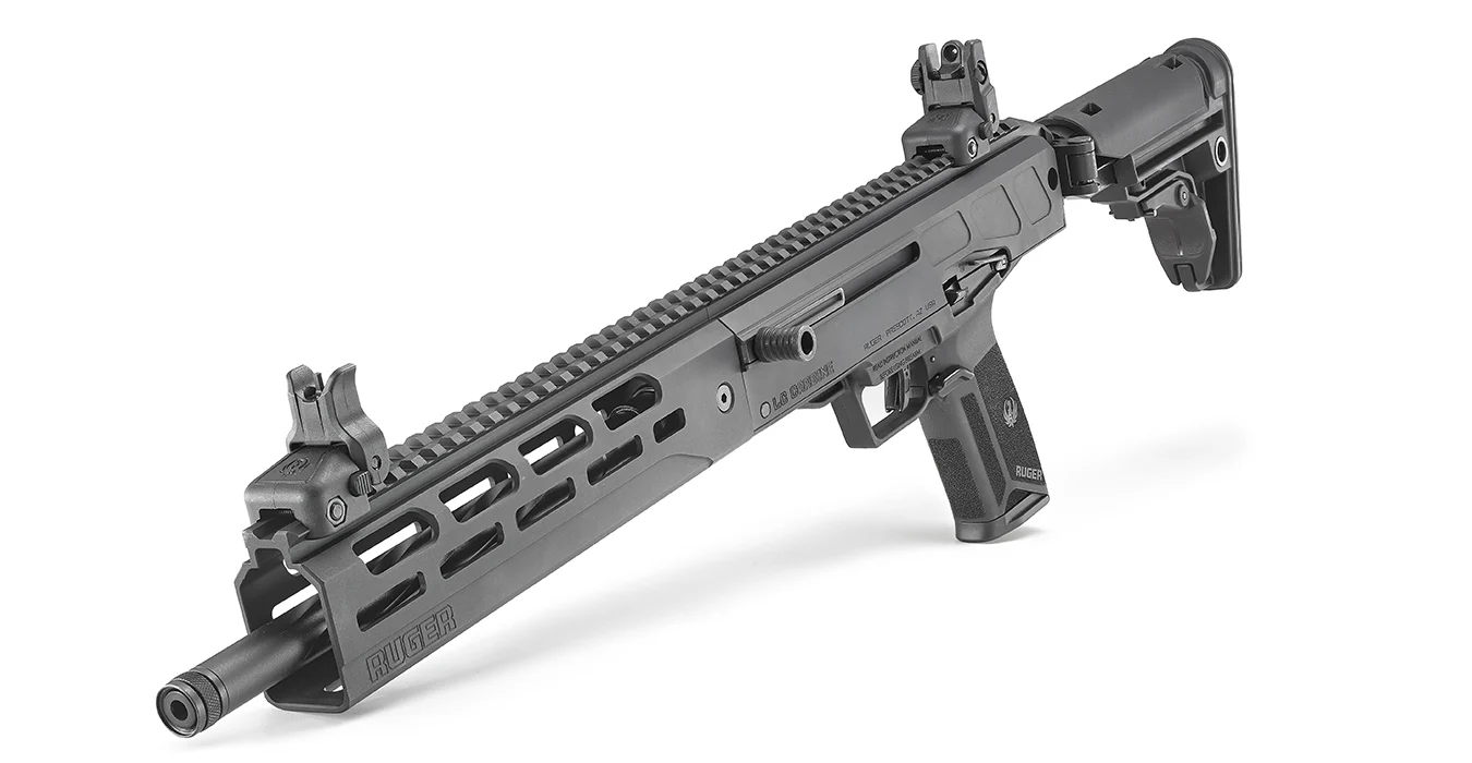 Ruger LC Carbine 5.7x28mm, 16.25" Barrel, Flip-Up Sights, Black, 20rd Ruger