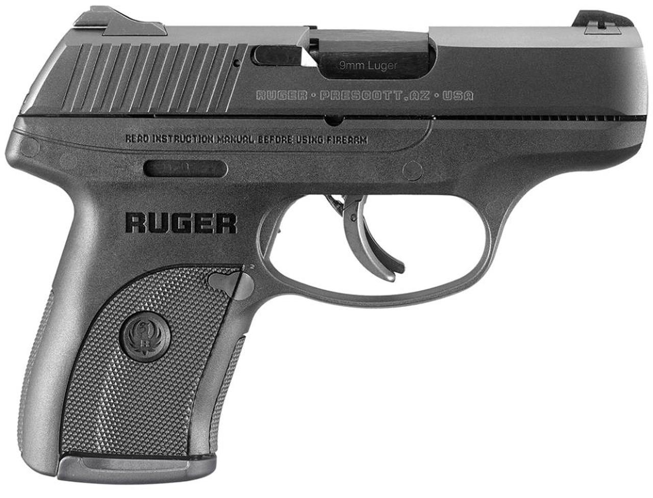 Ruger LC9S Standard 9mm, 3.12" Barrel, 3-Dot, Black Polymer Grip, 7rd Mag Ruger