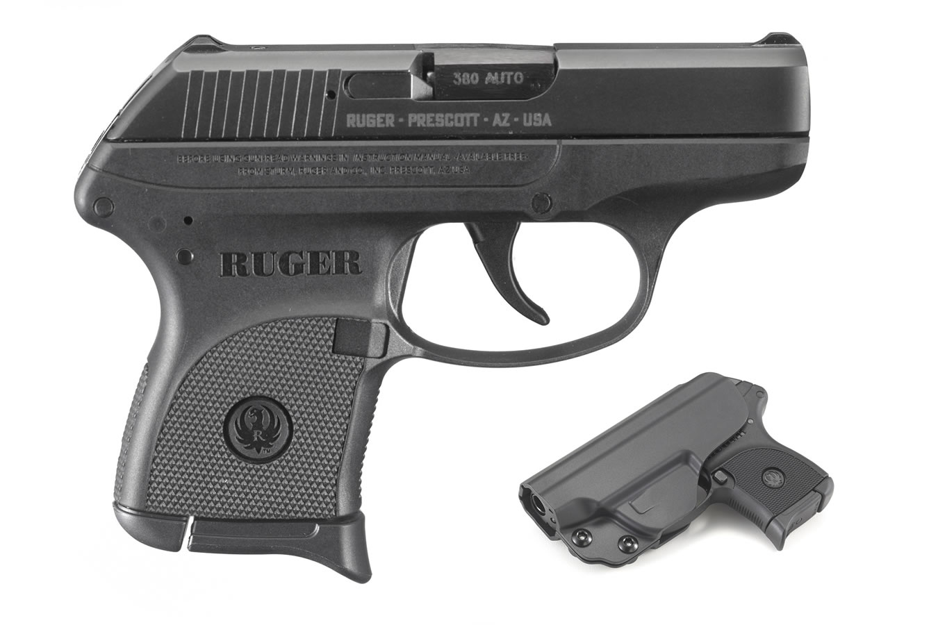 Ruger LCP 380 ACP Carry Conceal Pistol with IWB Holster